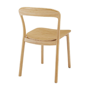 Greenington Hanna Solid Moso Bamboo Dining Chair Eco Crafted Curved Seat for Modern Spaces GH0004WH