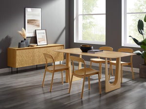 Greenington Hanna Solid Moso Bamboo Dining Chair Eco Crafted Curved Seat for Modern Spaces GH0004WH