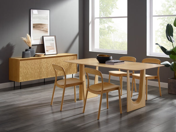 Greenington Hanna Solid Moso Bamboo Dining Chair Eco Crafted Curved Seat for Modern Spaces GH0004WH