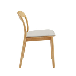 Greenington Hanna Solid Bamboo Dining Chair Set with Leather Seat Ergonomic Sustainable Design GH0005WH