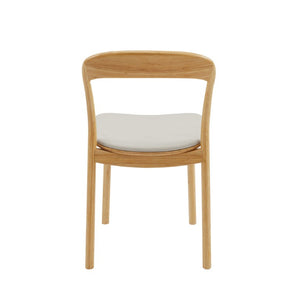 Greenington Hanna Solid Bamboo Dining Chair Set with Leather Seat Ergonomic Sustainable Design GH0005WH