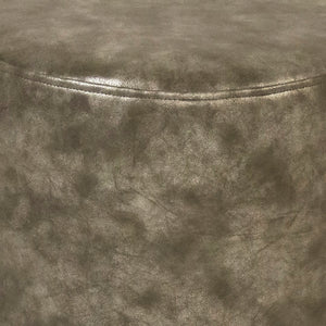Distressed Grey PU Stool Metallic Gold, Distressed Grey PU GH001-PU Zentique