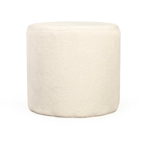 White Faux Fur Stool White Faux Fur GH004-RW Zentique