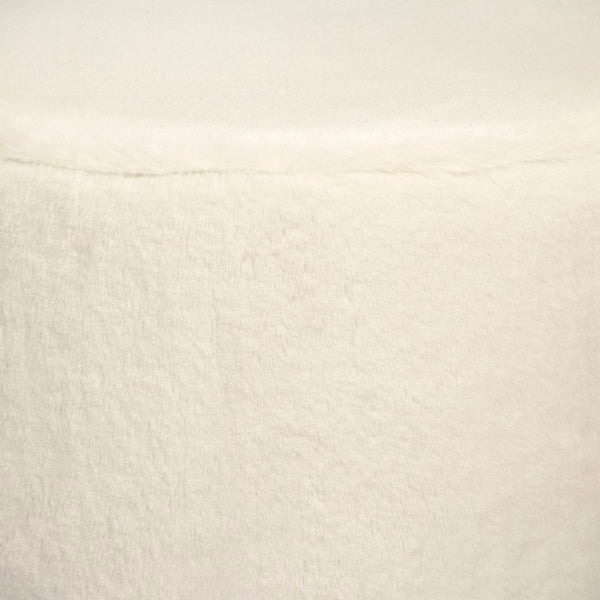 White Faux Fur Stool White Faux Fur GH004-RW Zentique