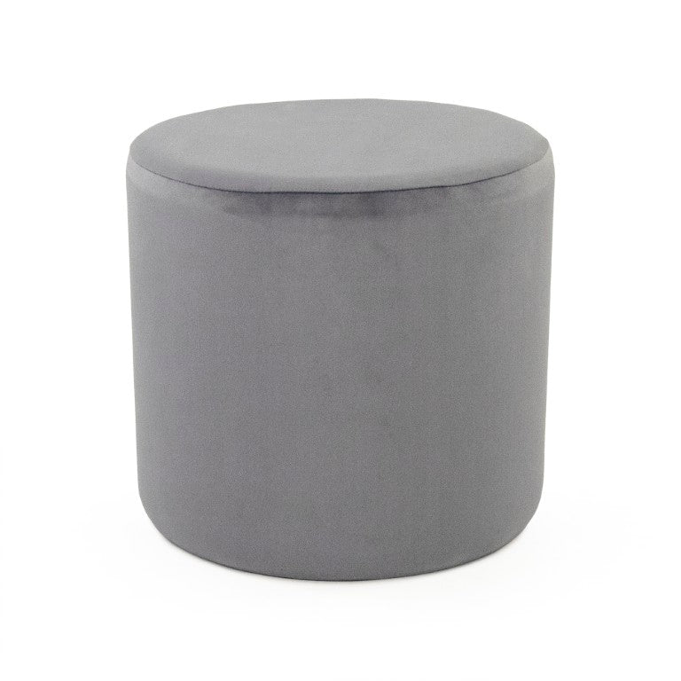 Zentique Pale Velvet Stool — Pale Blue Compact Vanity Seat with Plush Upholstery, Sturdy Frame, Stylish Accent Piece GH004-VB