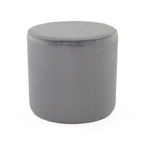 Zentique Pale Velvet Stool — Pale Blue Compact Vanity Seat with Plush Upholstery, Sturdy Frame, Stylish Accent Piece GH004-VB