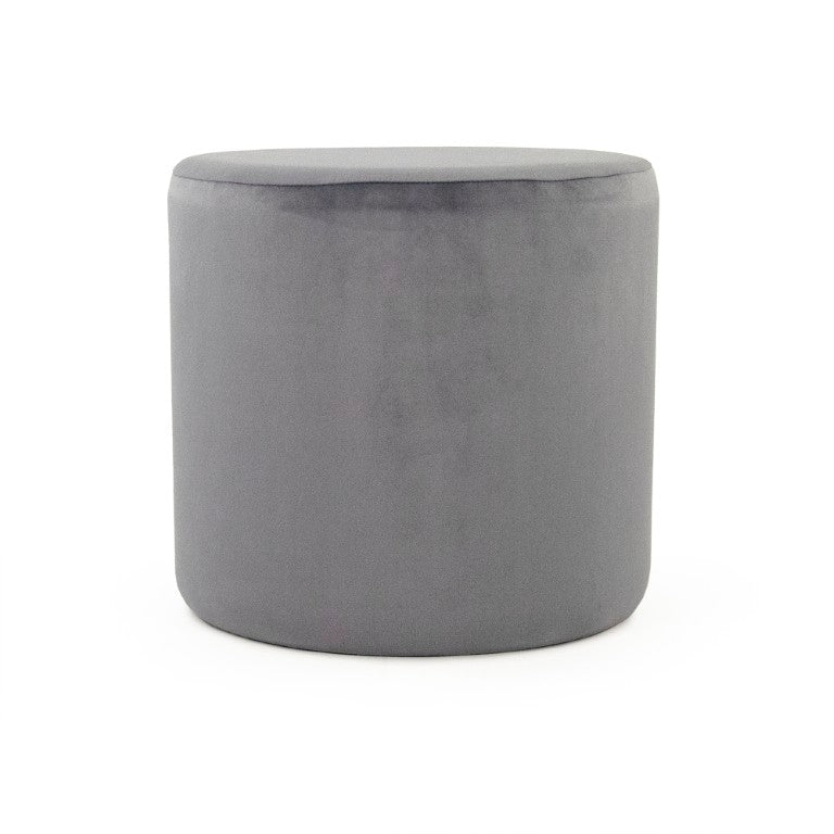 Zentique Pale Velvet Stool — Pale Blue Compact Vanity Seat with Plush Upholstery, Sturdy Frame, Stylish Accent Piece GH004-VB