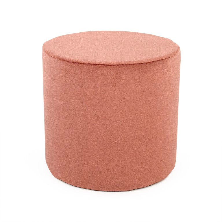 Zentique Mauve Sculptural Velvet Twisted Pentagon Stool — Plush Mauve-Rose Accent Seating with Modern Flair W16.5 x H15 x D16.5 GH004-VP