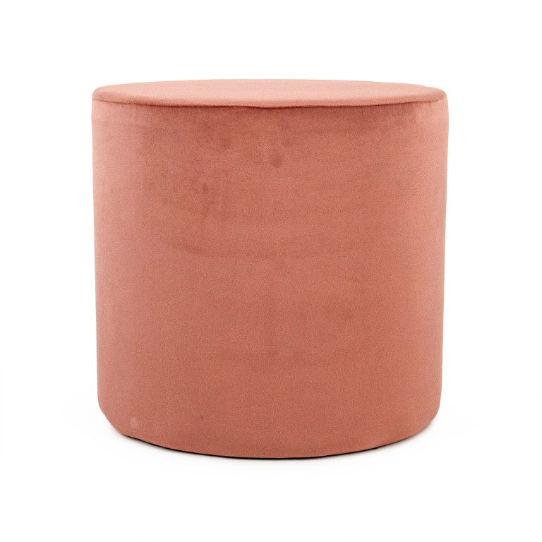 Zentique Mauve Sculptural Velvet Twisted Pentagon Stool — Plush Mauve-Rose Accent Seating with Modern Flair W16.5 x H15 x D16.5 GH004-VP