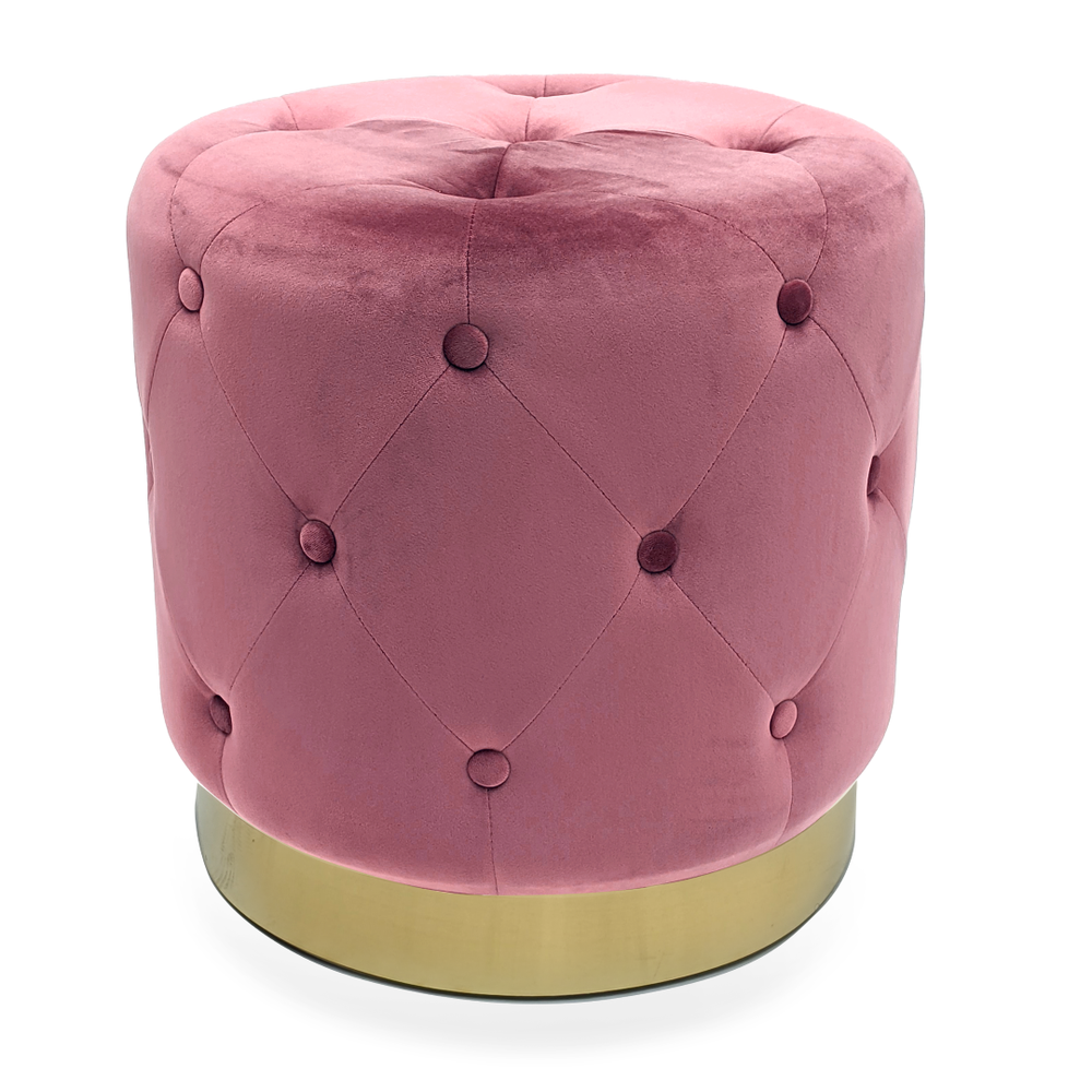 Mauve Rose Velvet Stool Mauve Rose Velvet GH008-VP Zentique