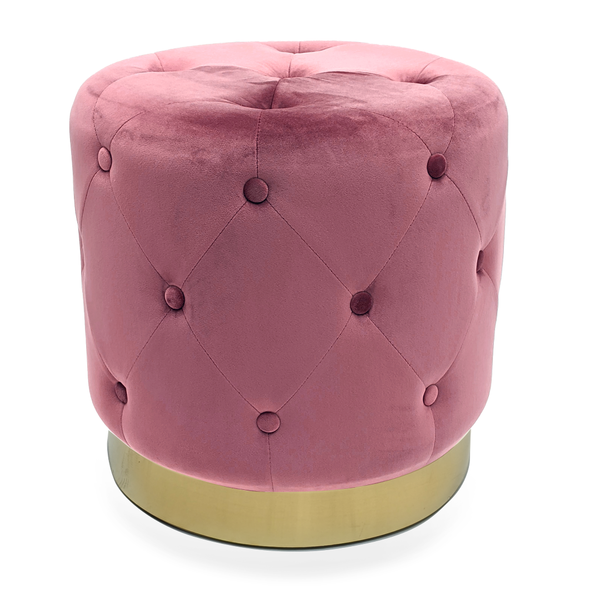 Mauve Rose Velvet Stool Mauve Rose Velvet GH008-VP Zentique