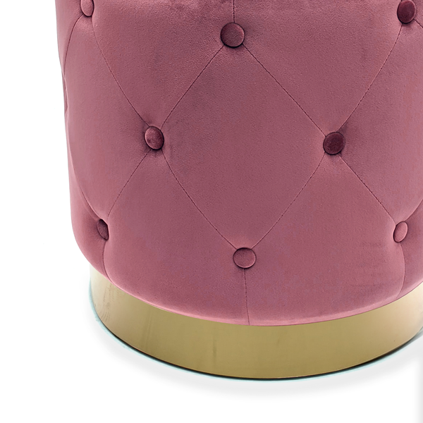 Mauve Rose Velvet Stool Mauve Rose Velvet GH008-VP Zentique