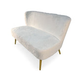 White Faux Fur Bench White Faux Fur GH009-RW Zentique