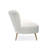 White Faux Fur Bench White Faux Fur GH009-RW Zentique