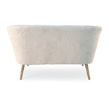 White Faux Fur Bench White Faux Fur GH009-RW Zentique