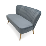 Blue Velvet Bench Pale Blue Velvet GH009-VB Zentique