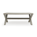 White Velvet Bench Off-White Velvet GH010-VW Zentique