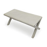 White Velvet Bench Off-White Velvet GH010-VW Zentique