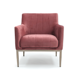 Pink Velvet Arm Chair Mauve Rose Velvet GH011-VP Zentique