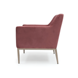 Pink Velvet Arm Chair Mauve Rose Velvet GH011-VP Zentique