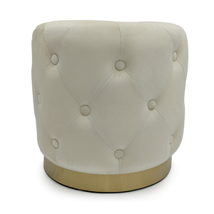White Velvet Stool White Velvet GH014-VW Zentique