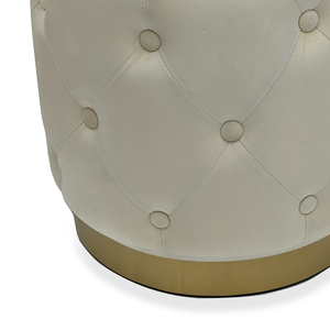 White Velvet Stool White Velvet GH014-VW Zentique