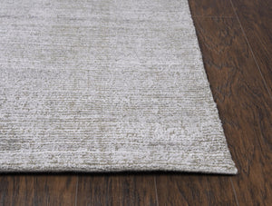 Rizzy Grand Haven GH718A Hand Loomed Transitional Wool & Viscose Rug Light Gray 5' x 8'