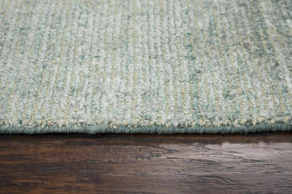 Rizzy Grand Haven GH722A Hand Loomed Transitional Wool / Viscose Rug Aqua 9' x 12'