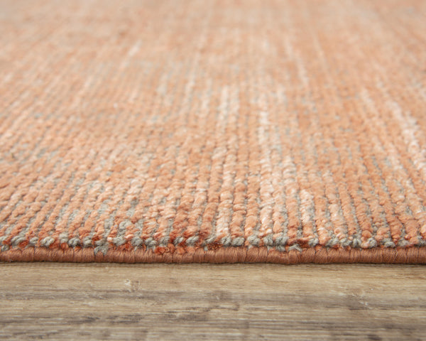 Rizzy Grand Haven GH726A Hand Loomed Transitional Wool / Viscose Rug Terracotta 9' x 12'