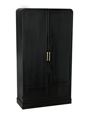 Noir Tresor Handcrafted Steel Hutch - Industrial-Style Storage Solution with Elegant Matte Black Finish GHUT152MTB