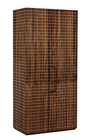 Noir Clash Walnut Hutch - Handcrafted Storage Solution with Dark Finish & Artisanal Design for Any Space GHUT153