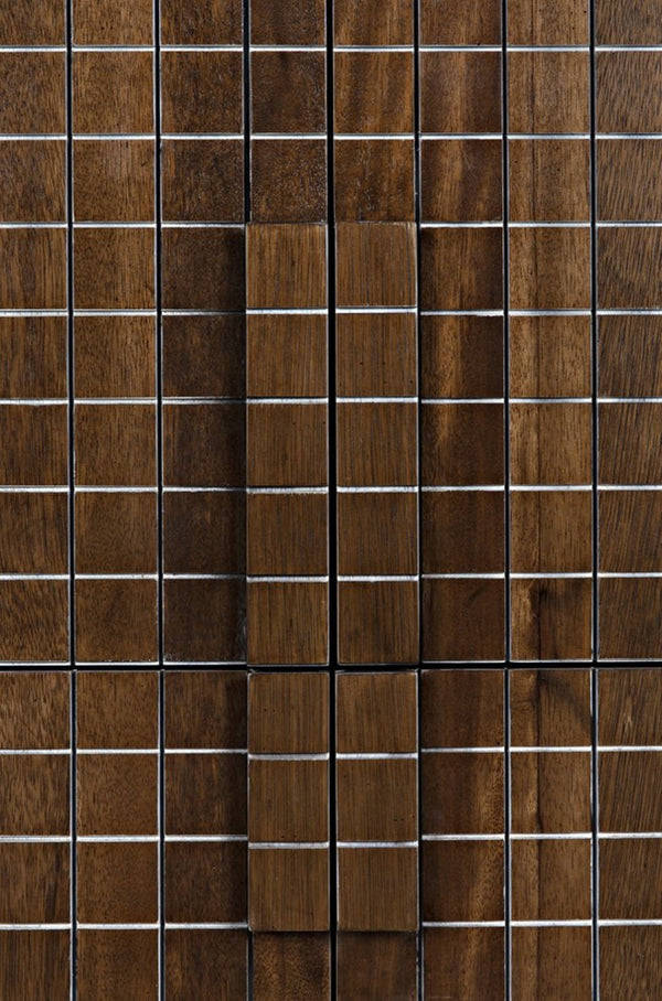 Noir Clash Walnut Hutch - Handcrafted Storage Solution with Dark Finish & Artisanal Design for Any Space GHUT153