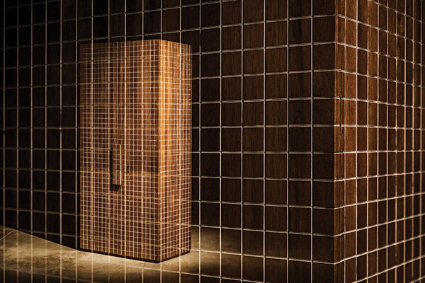 Noir Clash Walnut Hutch - Handcrafted Storage Solution with Dark Finish & Artisanal Design for Any Space GHUT153