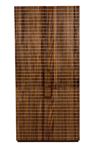 Noir Clash Walnut Hutch - Handcrafted Storage Solution with Dark Finish & Artisanal Design for Any Space GHUT153