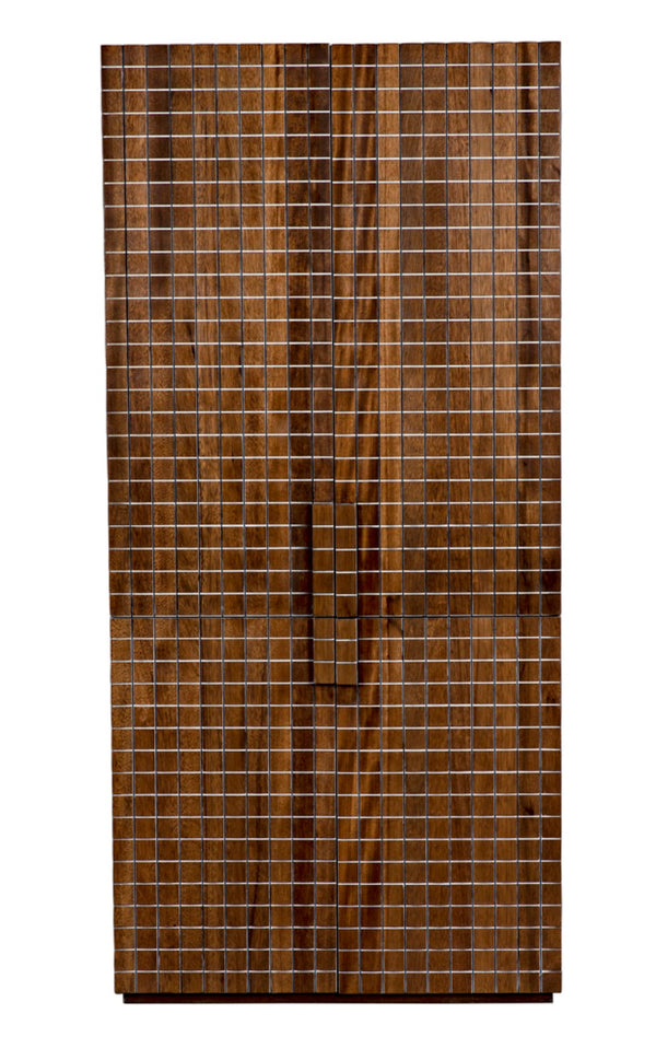 Noir Clash Walnut Hutch - Handcrafted Storage Solution with Dark Finish & Artisanal Design for Any Space GHUT153