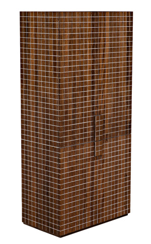 Noir Clash Walnut Hutch - Handcrafted Storage Solution with Dark Finish & Artisanal Design for Any Space GHUT153