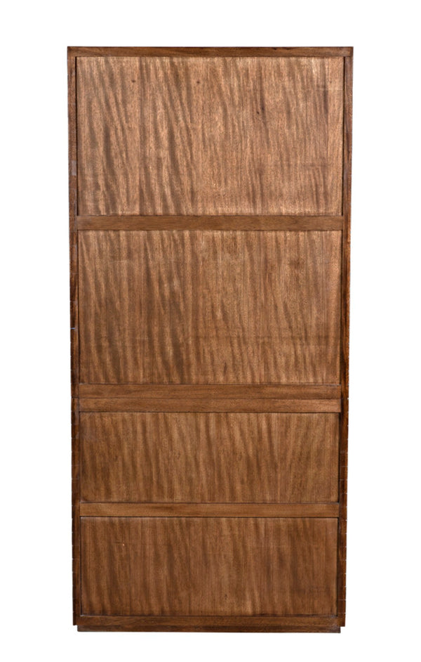 Noir Clash Walnut Hutch - Handcrafted Storage Solution with Dark Finish & Artisanal Design for Any Space GHUT153