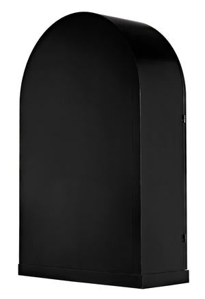 Noir Yoke Industrial Steel Hutch - Hand-Crafted Matte Black Storage Display for Modern Living Spaces GHUT154MTB