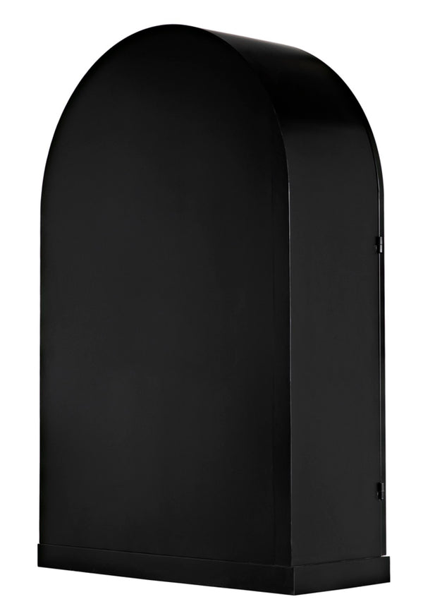 Noir Yoke Industrial Steel Hutch - Hand-Crafted Matte Black Storage Display for Modern Living Spaces GHUT154MTB