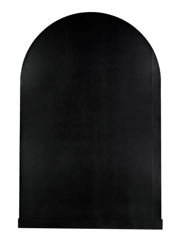 Noir Yoke Industrial Steel Hutch - Hand-Crafted Matte Black Storage Display for Modern Living Spaces GHUT154MTB