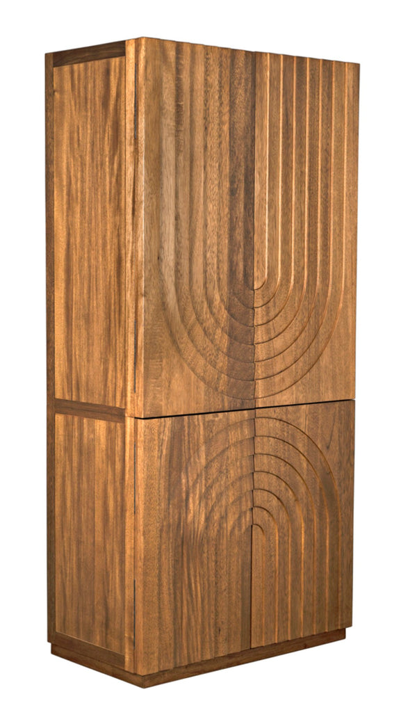 Noir Otto Hutch: Handcrafted Walnut Storage Showcase for Modern Homes, Natural Aesthetic & Timeless Elegance GHUT155DW