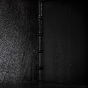 Noir Didier Hutch: Elegant Black Walnut Storage Solution with Adjustable Shelves for Any Room Decor GHUT165BKW