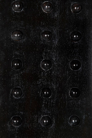 Noir Didier Hutch: Elegant Black Walnut Storage Solution with Adjustable Shelves for Any Room Decor GHUT165BKW