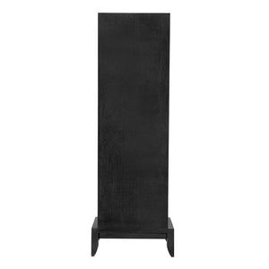 Etruscan Mahogany Tower Cabinet Hand-rubbed Matte Black Sculptural Storage
