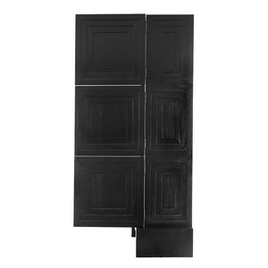 Etruscan Mahogany Tower Cabinet Hand-rubbed Matte Black Sculptural Storage