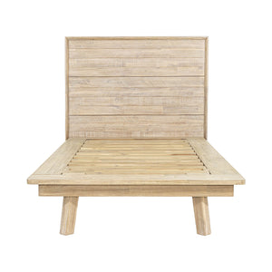 Lh Imports Gia Single Bed In Light Driftwood - Sturdy Solid Acacia Wood Design For Stunning Home Decor Beige Solid Acacia,Plywood Gia001sb