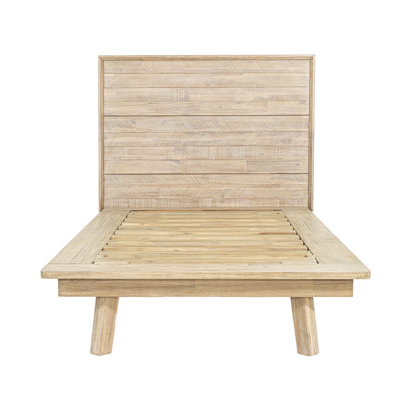 Lh Imports Gia Single Bed In Light Driftwood - Sturdy Solid Acacia Wood Design For Stunning Home Decor Beige Solid Acacia,Plywood Gia001sb