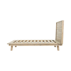 Lh Imports Gia Single Bed In Light Driftwood - Sturdy Solid Acacia Wood Design For Stunning Home Decor Beige Solid Acacia,Plywood Gia001sb