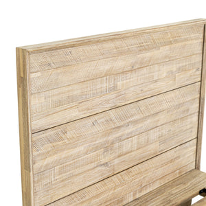 Lh Imports Gia Single Bed In Light Driftwood - Sturdy Solid Acacia Wood Design For Stunning Home Decor Beige Solid Acacia,Plywood Gia001sb