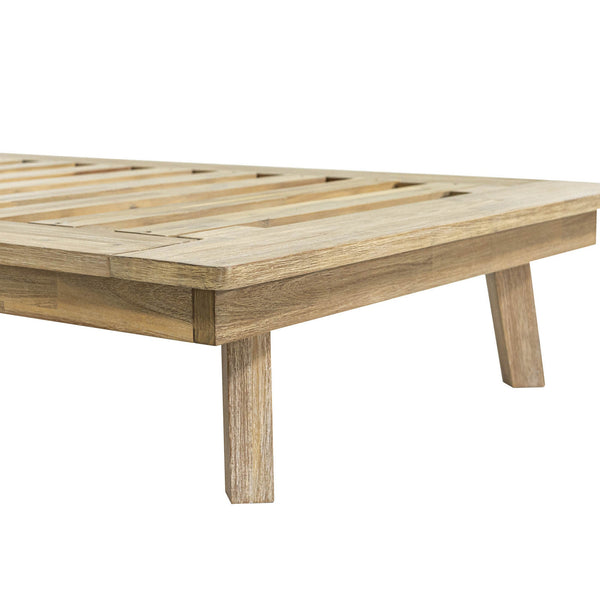 Lh Imports Gia Single Bed In Light Driftwood - Sturdy Solid Acacia Wood Design For Stunning Home Decor Beige Solid Acacia,Plywood Gia001sb